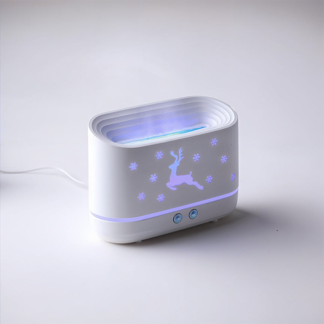 300ML Sika Deer Aromatherapy Diffuser with Flame Lamp & Aroma Air Humidifier